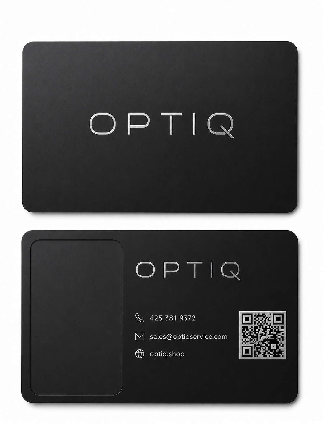 Metal Card — Black Anodized Stainless Steel
