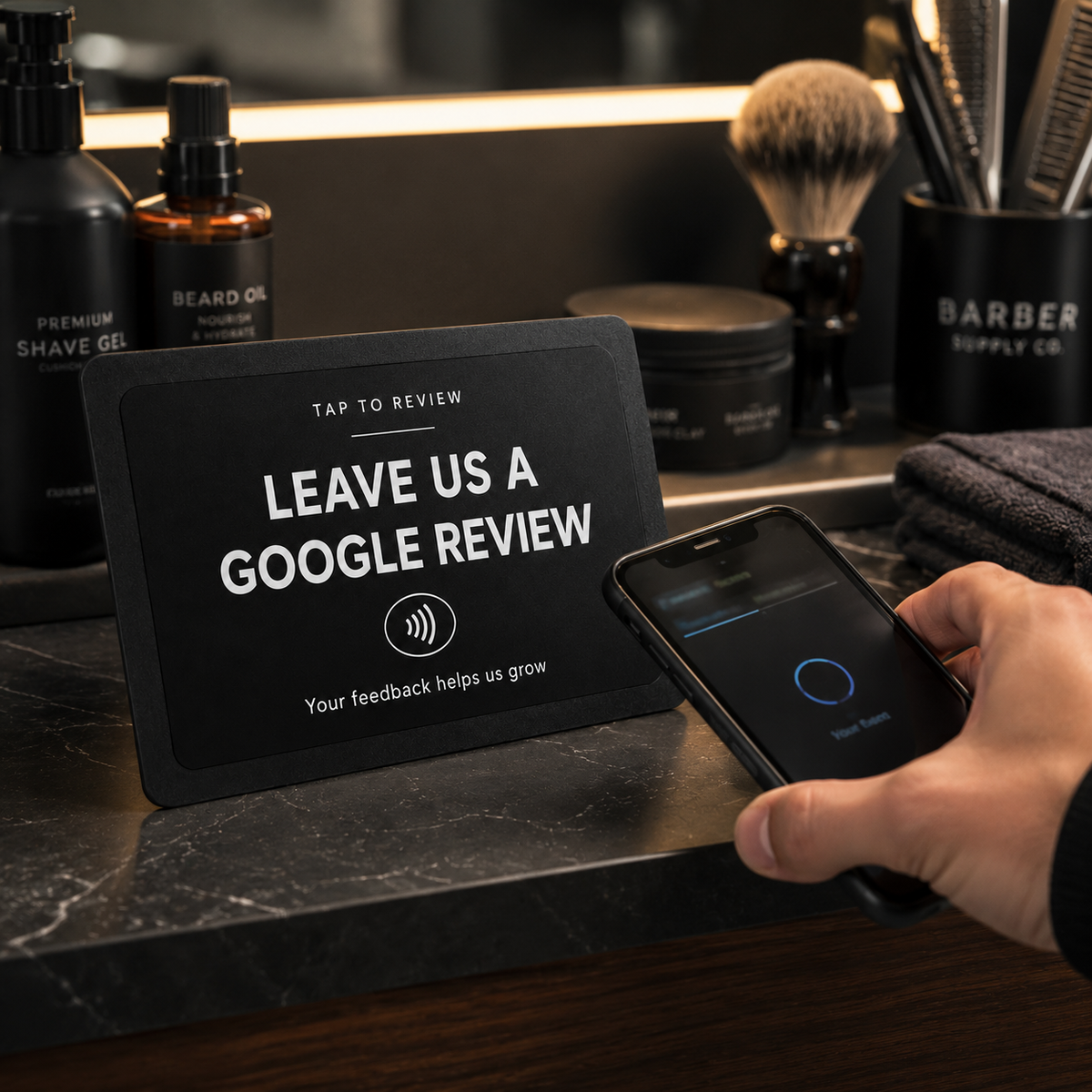 Main Counter Card, tap-to-review NFC card